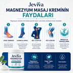 Jeviva™ Magnezyum Masaj Kremi – Ayak, Bacak, Diz, Bel ve Boyun İçin Rahatlatıcı Bakım
