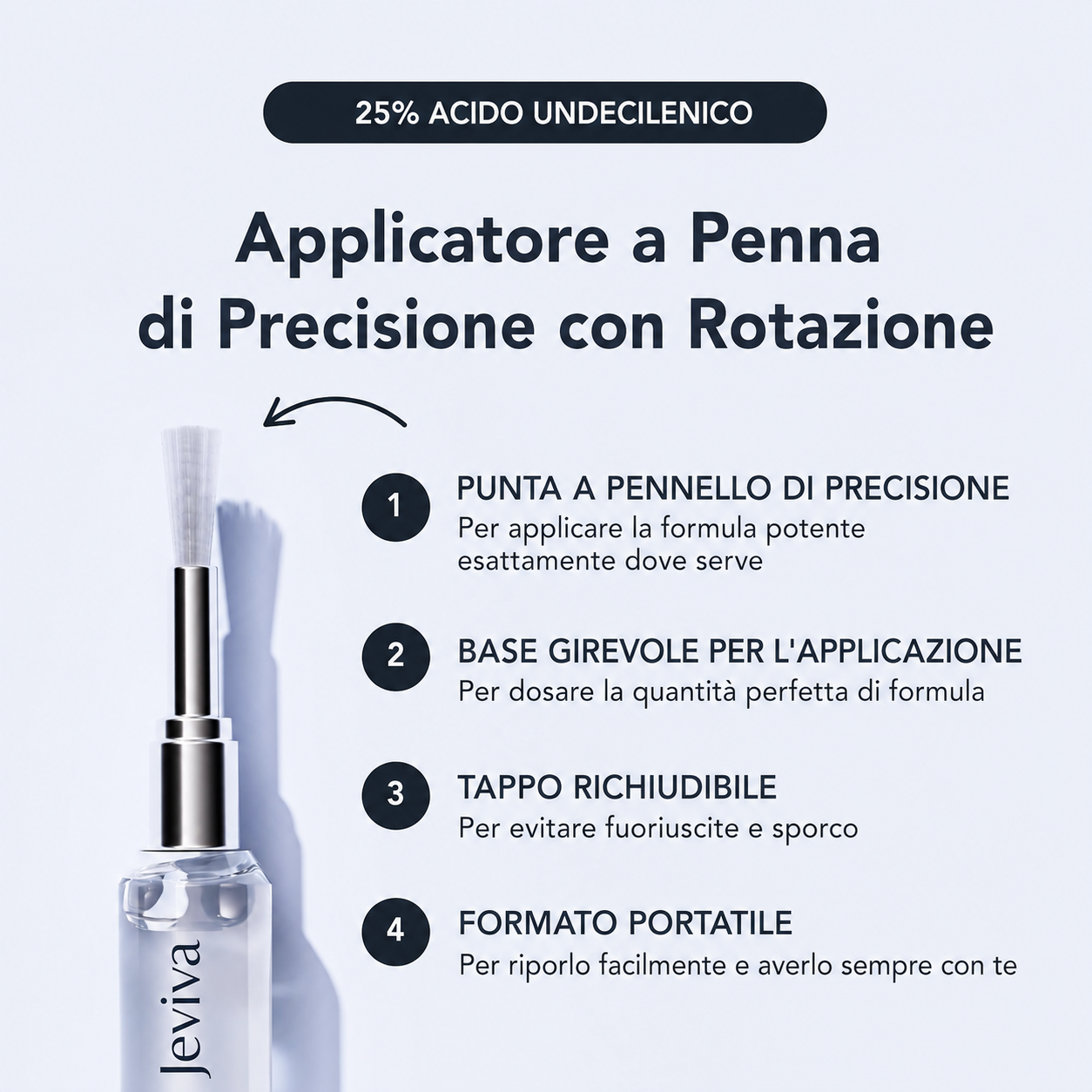 Jeviva™ Penna Antimicotica – 25% Acido Undecilenico